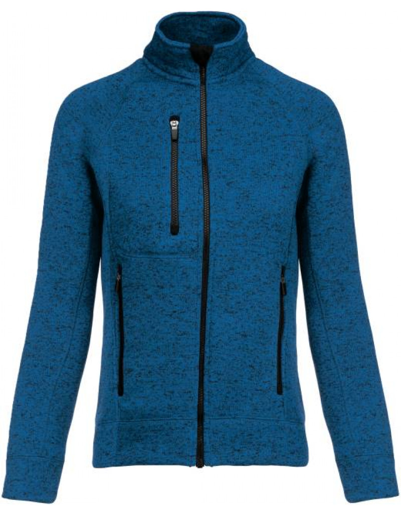 Jachetă de damă din fleece tricotată melanj